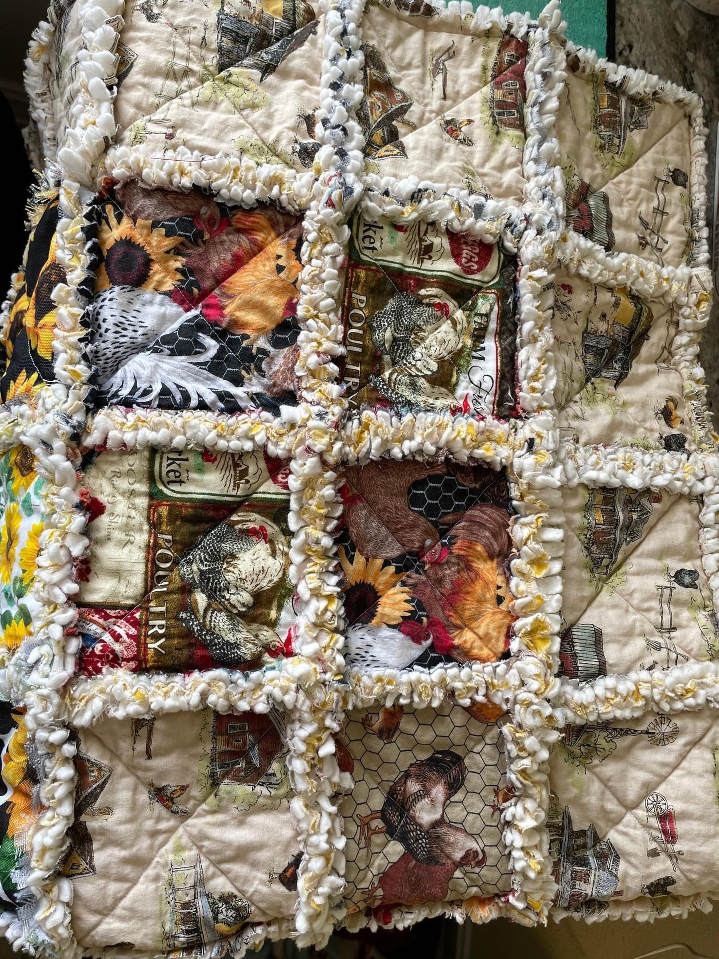 Rag Throw Quilt